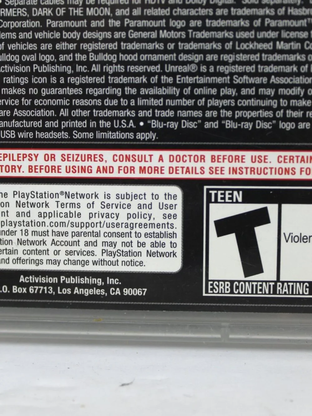 Transformers: Dark of the Moon Sony PS3, 2011 - Complete with Manual CIB TESTED!